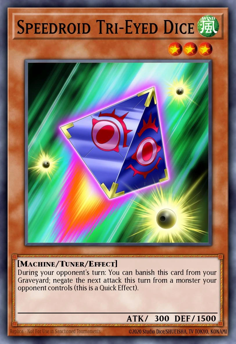 Speedroid Tri-Eyed Dice (V.2 - Starfoil Rare)
