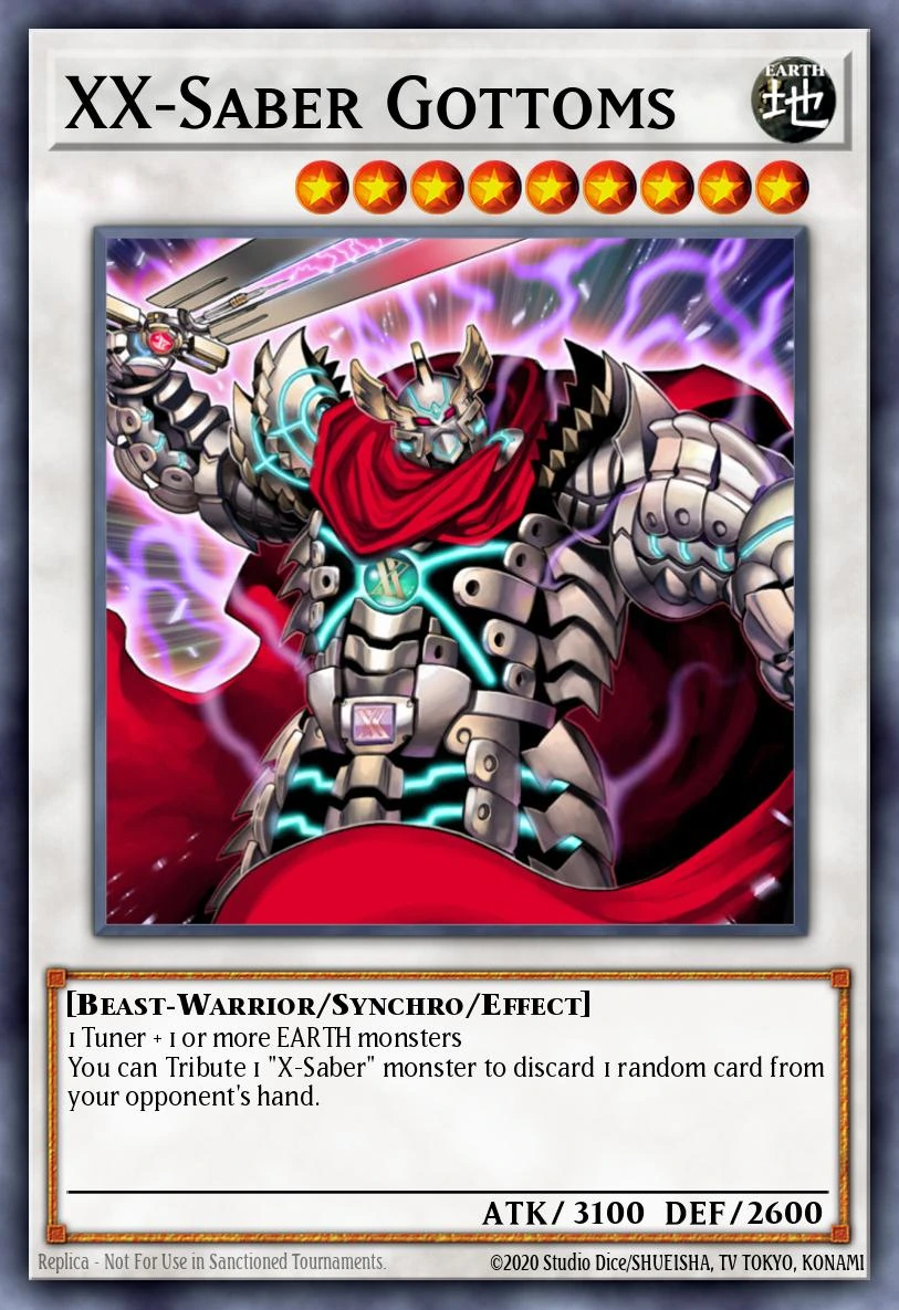 XX-Saber Gottoms (V.1 - Platinum Secret Rare)